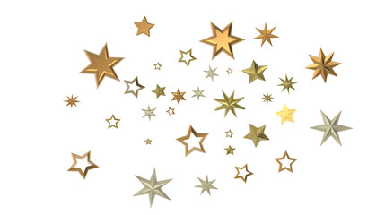 Christmas Star Plummet: Astonishing 3D Illustration Depicting Falling Holiday Stardust