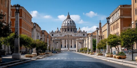 Obraz premium Ancient European City Street