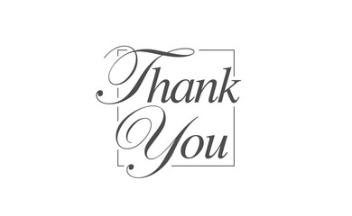 Thank You lettering. Elegant inscription. Thanks card. Vector illustration.
