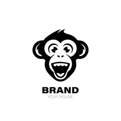 Monkey Logo. Monkey Logo Design. Monkey Logo Brand. Monkey Logo Vector Design Isolated on White Background