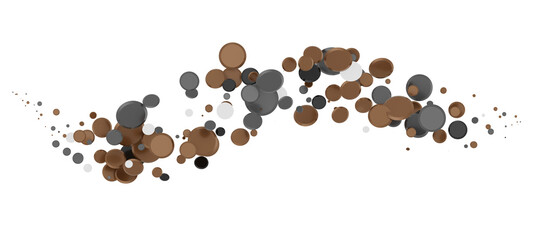 Gilded Celebration: Magnificent 3D Illustration of a Grand gold Confetti Event