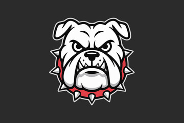 bulldog fierce illustration vector
