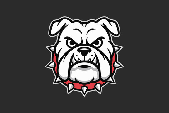 bulldog fierce illustration vector