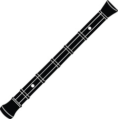 Bamboo Flute Silhouette Vector | Musical Instrument, Folk & Ethnic Sound Icon