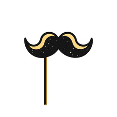 Mustache Prop on Stick with Glitter Icon Design