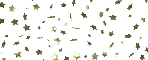 Twinkling Christmas Descent: Striking 3D Illustration Showcasing Falling Festive Twinkling Stars