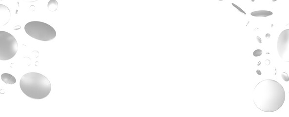 Cascading Splendor: Striking 3D Illustration Showcasing a Dazzling silver Confetti Display