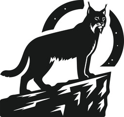 Lynx animal vector silhouette