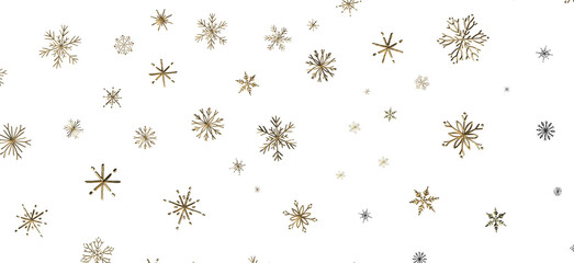 Snowflakes Falling On Snow - Winter Banner