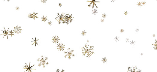 Snowflakes Falling On Snow - Winter Banner