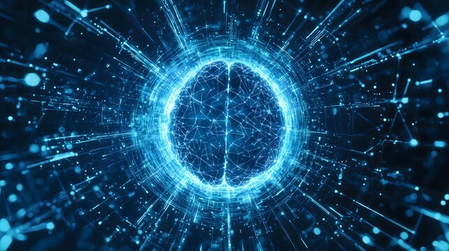 Futuristic brain awareness concept