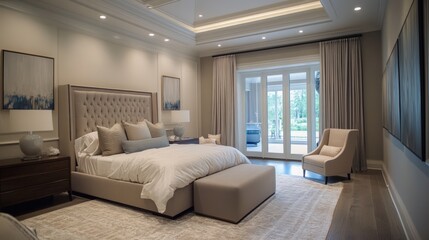 Luxurious Master Bedroom with Outdoor View