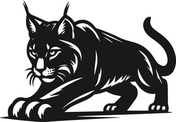 Lynx animal vector silhouette