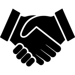 Obraz premium handshake icon vector art silhouette