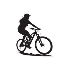 Obraz premium silhouette of a cyclist