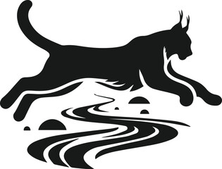 Lynx animal vector silhouette