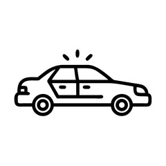 Obraz premium Police Car Icon for Law Enforcement and Security Themes