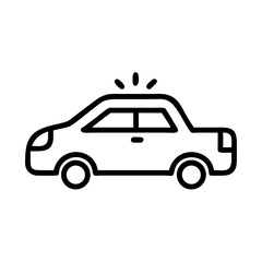 Obraz premium Police Car Icon for Law Enforcement and Security Themes