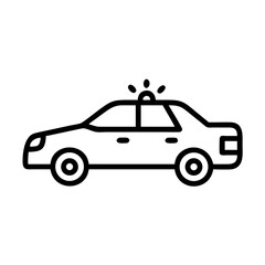 Fototapeta premium Police Car Icon for Law Enforcement and Security Themes