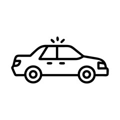 Obraz premium Police Car Icon for Law Enforcement and Security Themes