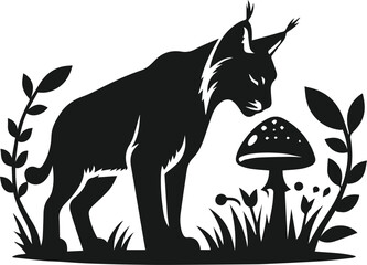 Lynx animal vector silhouette