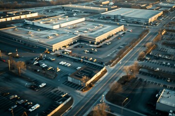 Fototapeta premium Aerial Innovation: Modern Industrial Park Overview