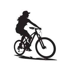 silhouette of a cyclist