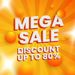 mega flash sale banner design