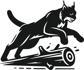 Lynx animal vector silhouette