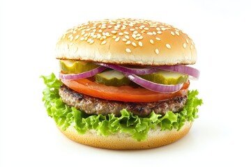 Classic hamburger with toppings
