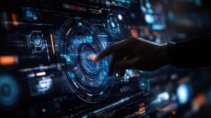 Futuristic Interface: Hand Interacting with Holographic Display