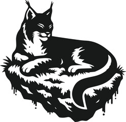 Lynx animal vector silhouette
