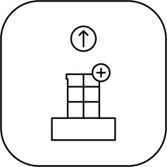 hospital icon design arrow up