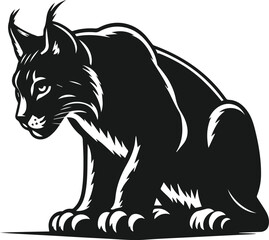 Lynx animal vector silhouette