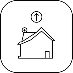 hospital icon design arrow up