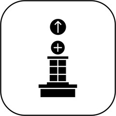 hospital icon design arrow up