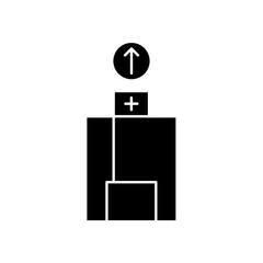 hospital icon design arrow up