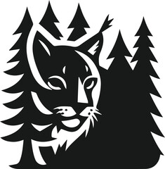 Lynx animal vector silhouette