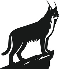 Lynx animal vector silhouette