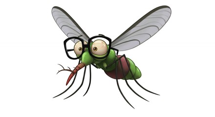 Detailed illustration of a cartoon insect showing vibrant colors and exaggerated features for educational use