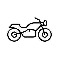 Fototapeta premium Motorcycle Icon Outline on Transparent Background 