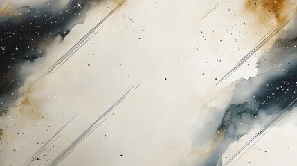 there is a painting of a plane flying through the sky