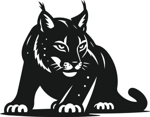 Lynx animal vector silhouette