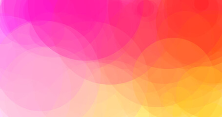 Abstract Pink Orange Yellow Gradient Circles Background: Modern Web, Print & Social Media Design