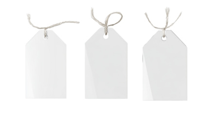 blank price tag isolated on white background 