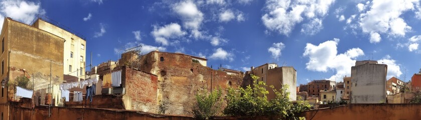 Antique gold treasure chest overflowing with golden coins, ancient artifacts - antique detailed piled