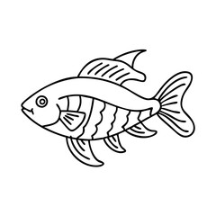 bolivian ram fish icon, bolivian ram fish vector illustration-simple illustration of bolivian ram fish, perfect for bolivian ram fish logos and icons