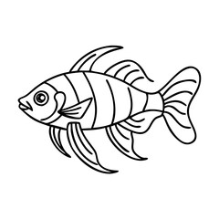 bolivian ram fish icon, bolivian ram fish vector illustration-simple illustration of bolivian ram fish, perfect for bolivian ram fish logos and icons