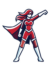 logo design with female superhero theme
