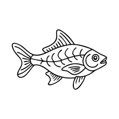 cherry barb fish icon, cherry barb fish vector illustration-simple illustration of cherry barb fish, perfect for cherry barb fish logos and icons
